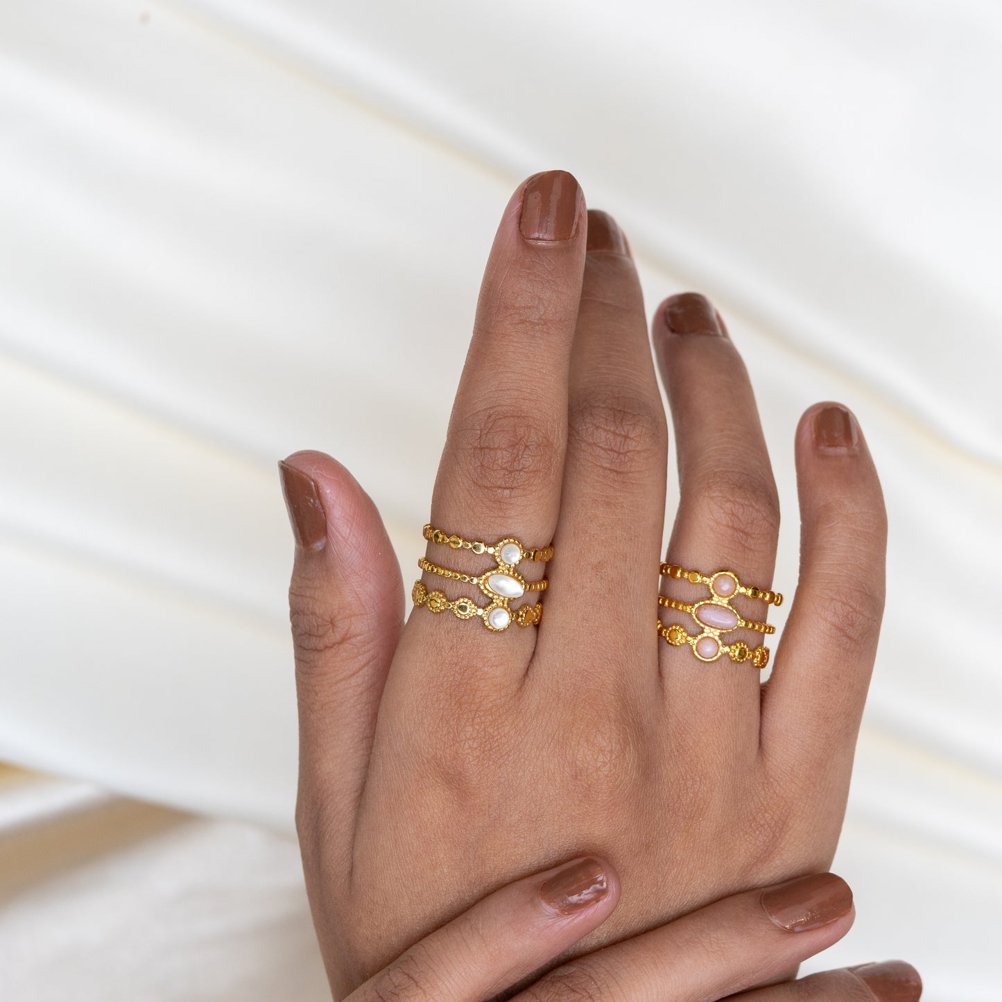 Urban Rani Blush Dots Ring