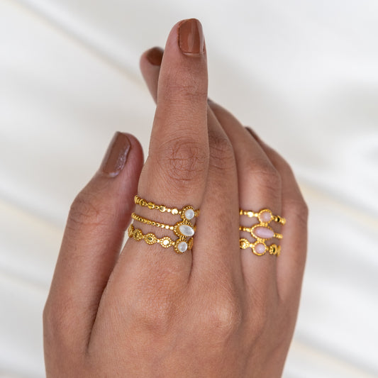 Urban Rani Blush Dots Ring
