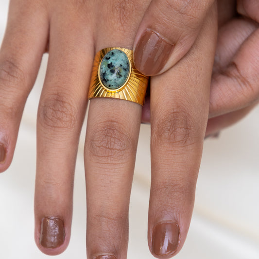 Urban Rani Sunburst Stone Ring