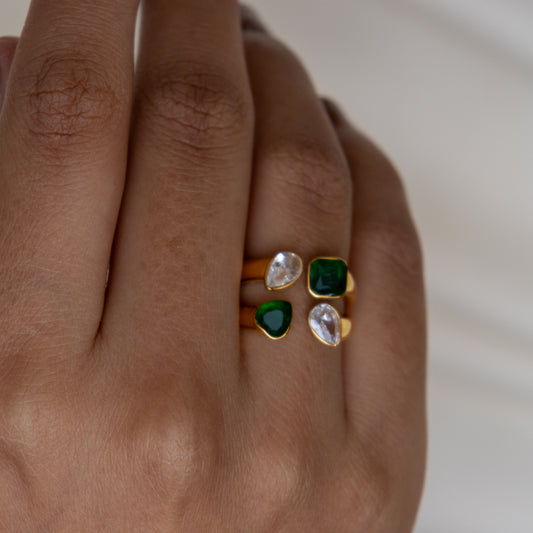 Urban Rani Crystal Ivy Ring