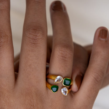 Urban Rani Crystal Ivy Ring