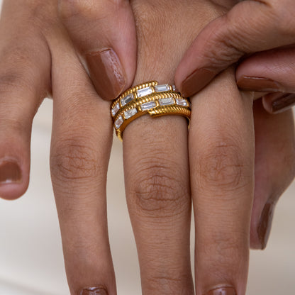 Urban Rani Crystal Wrap Band Ring