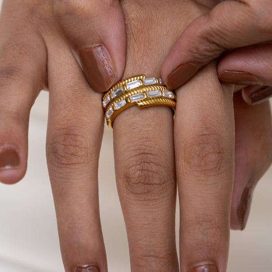 Urban Rani Crystal Wrap Band Ring