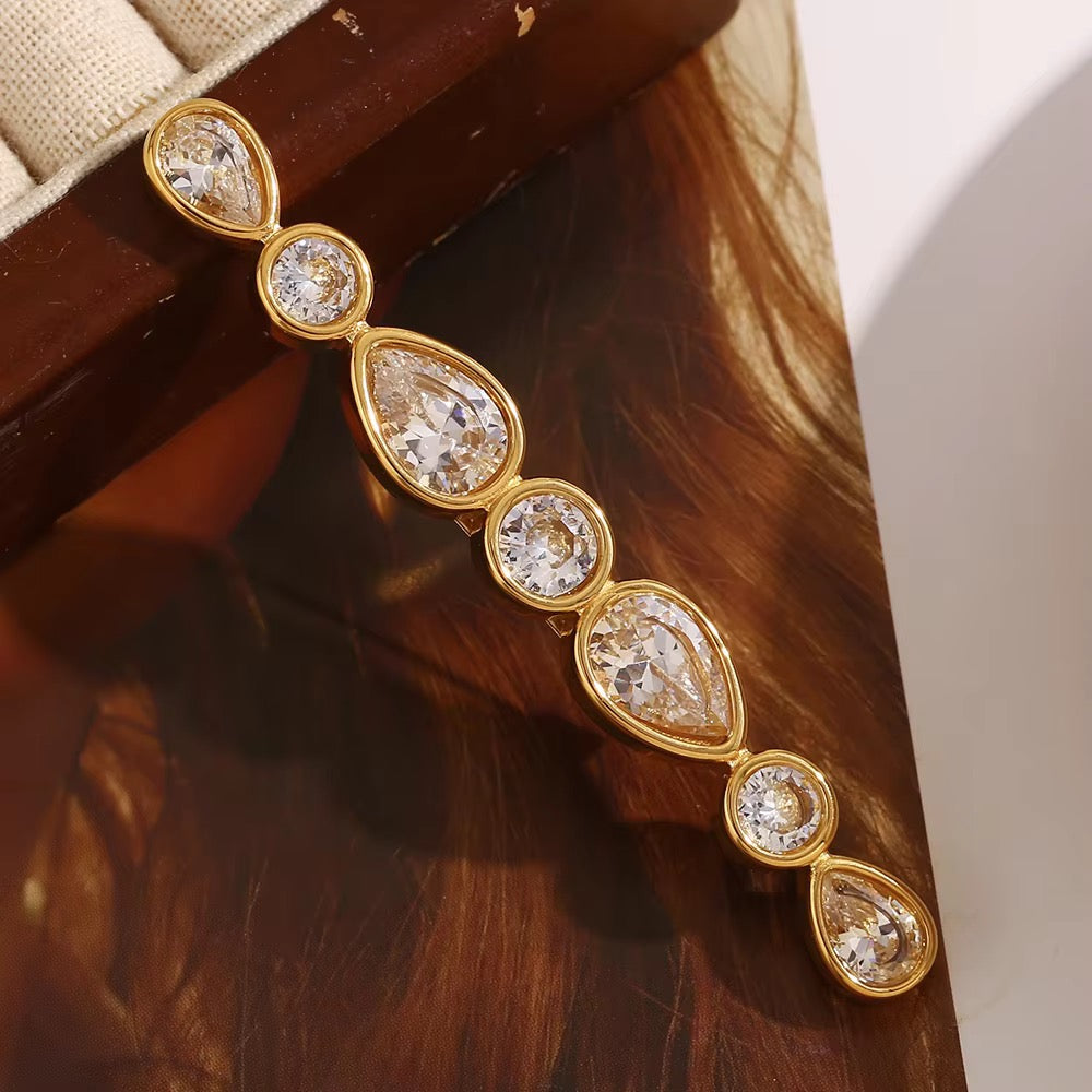 Jhilmil Crystal Bar Brooch