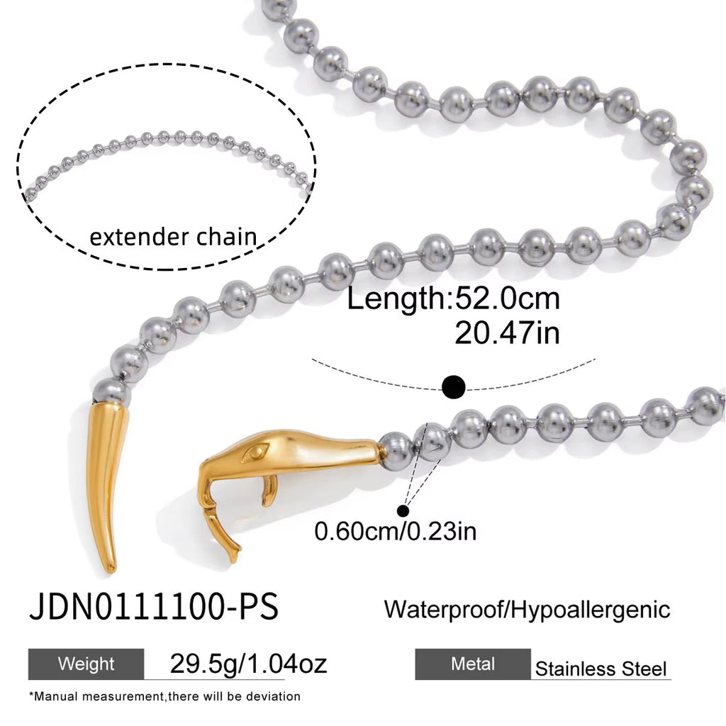 Cleo Two-Tone Snake Necklace & Earrings