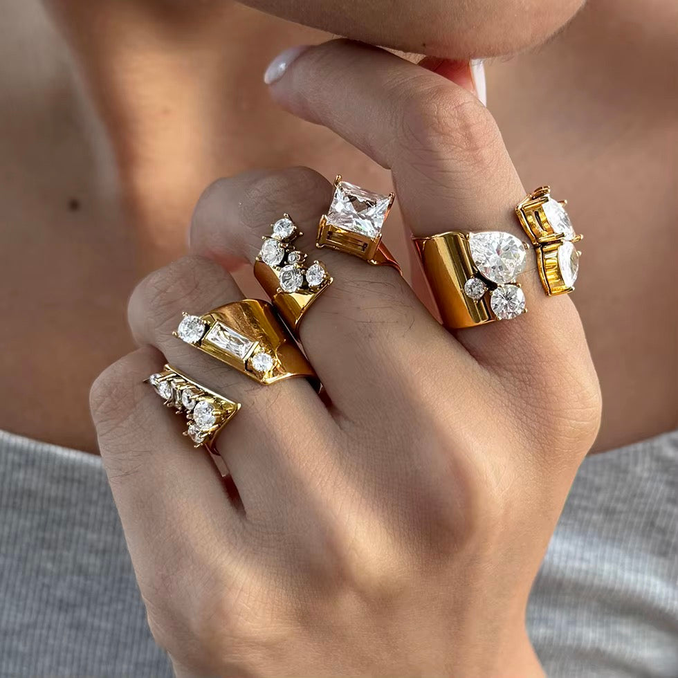 Inara Crystal Cocktail Ring