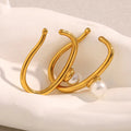 Una minimal pearl ear cuff by Navera Jewels