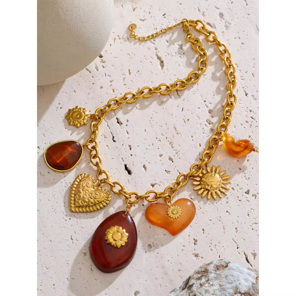 Gulmohar Charm Necklace