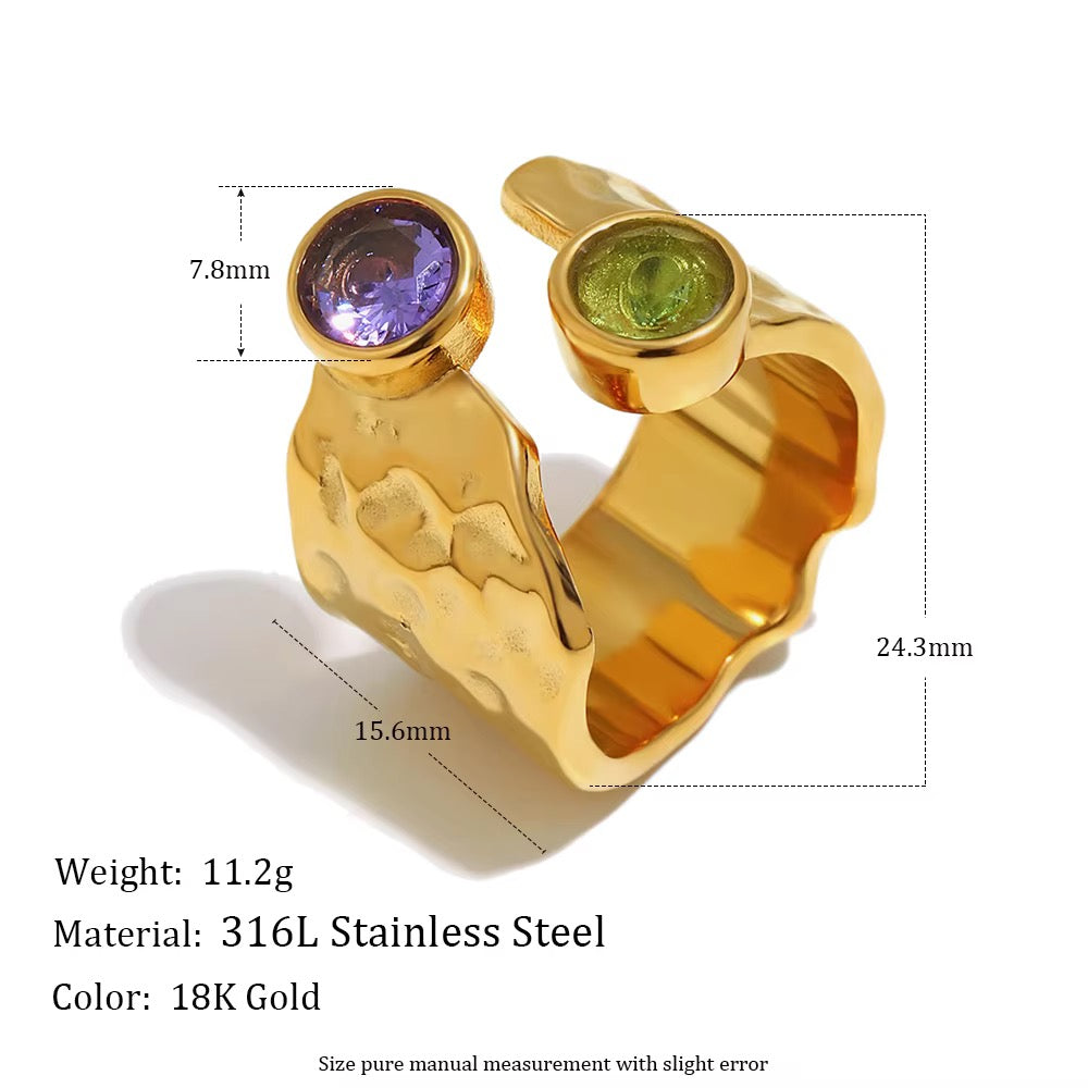 Zari Gemstone Statement Ring