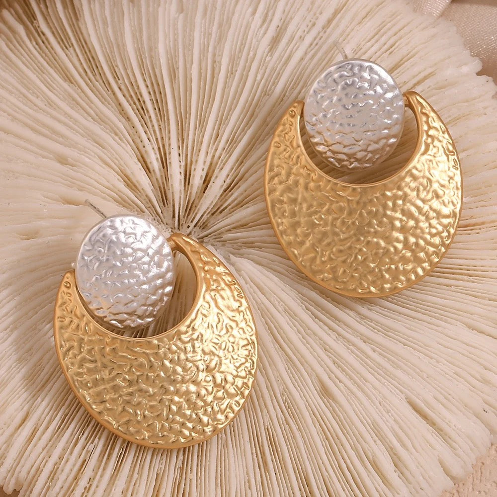 Two Tone Golden Hour Drop Earrings