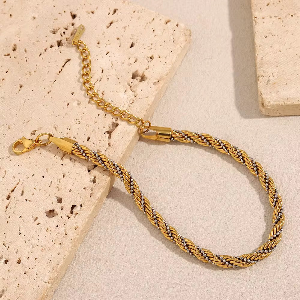 Marley Two-Tone Rope Chain Bracelet