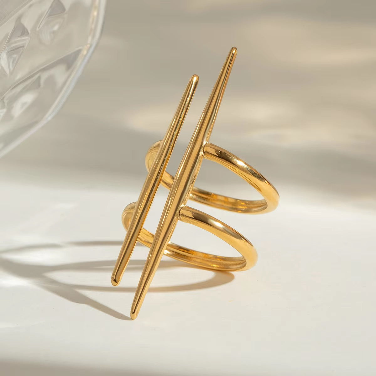 Nazm Gold Statement Ring