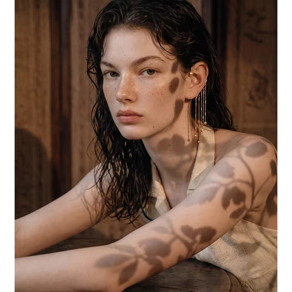 Amaya Gold Chain Tassel Ear Cuff