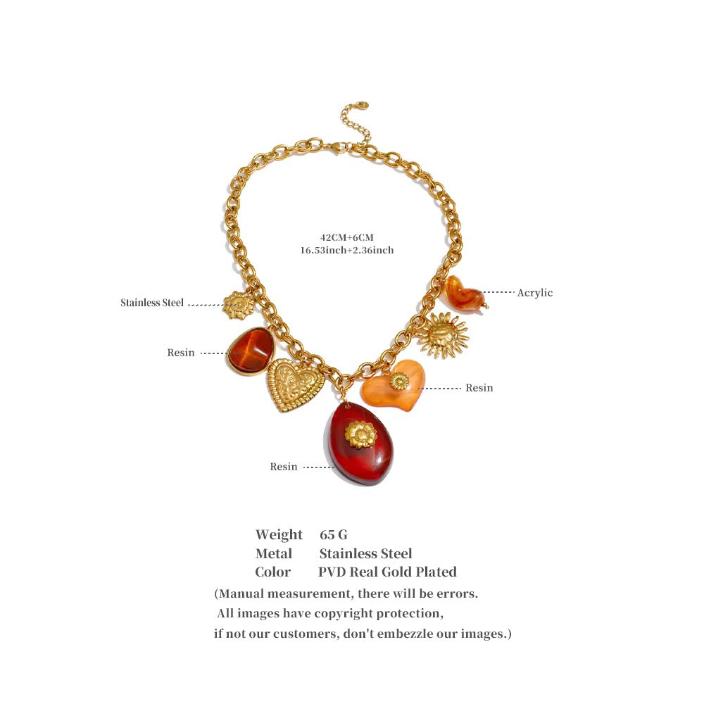 Gulmohar Charm Necklace