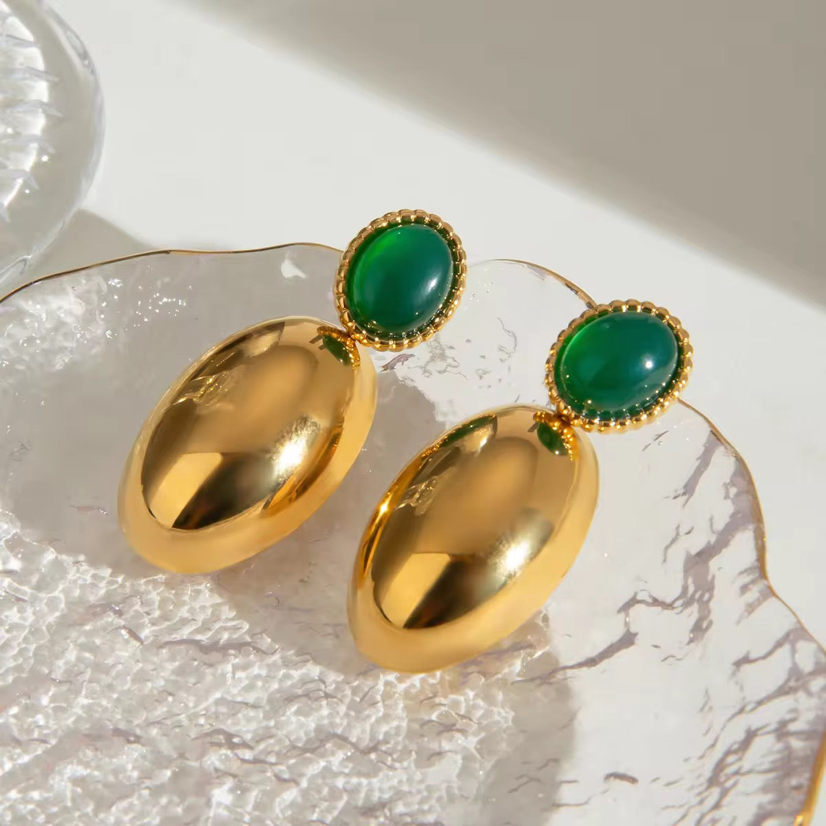 Jade Drop Earrings