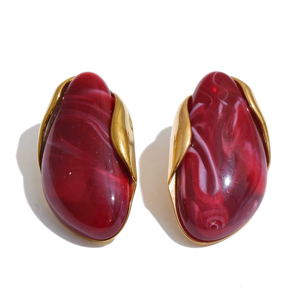 Soirée Resin Stud Earrings