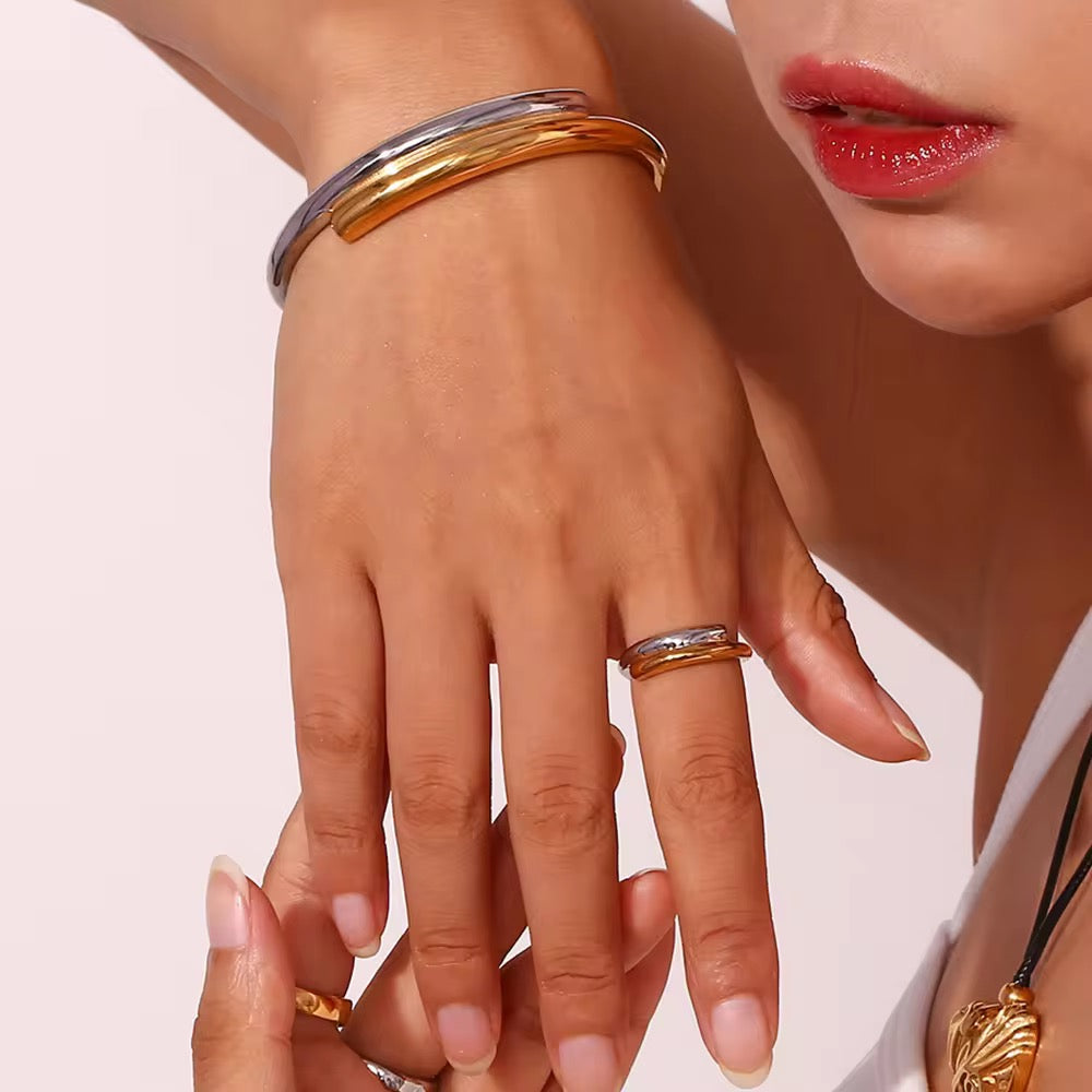 Duo Arc Cuff Bracelet