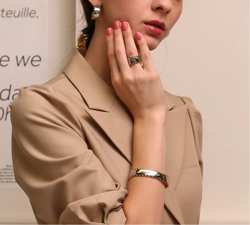 Two Tone Regal Hoops