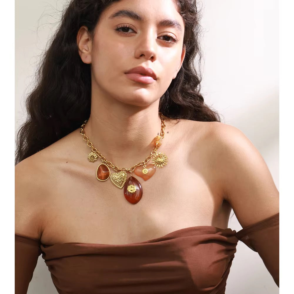 Gulmohar Charm Necklace