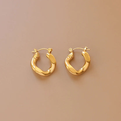 Two Tone Twisted Hoops