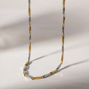 Divine Edge two-tone chain necklace by Navera Jewels