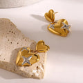 Two Tone Star Crush Drop Earrings