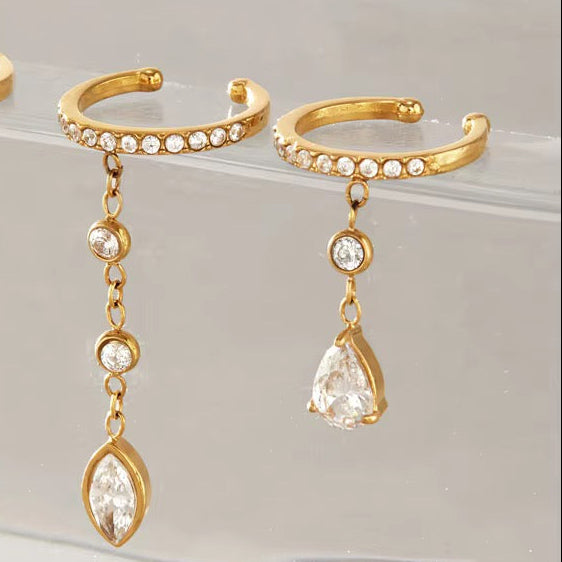 Tia Crystal Drop Ear Cuff
