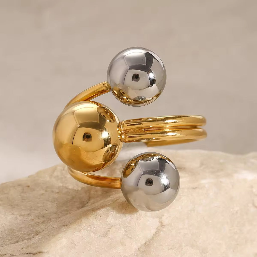 Two Tone Orbit Ring