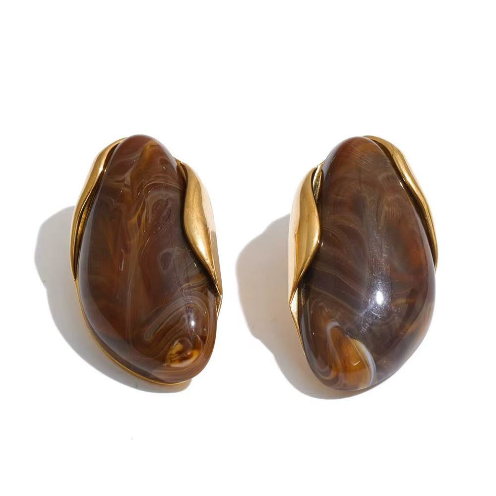 Soirée Resin Stud Earrings