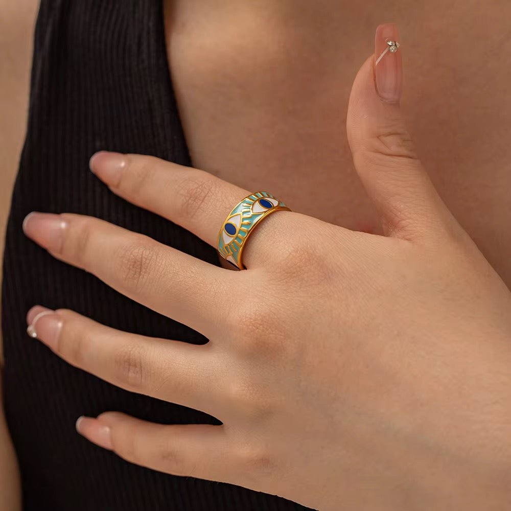Nazli Evil Eye Enamel Ring