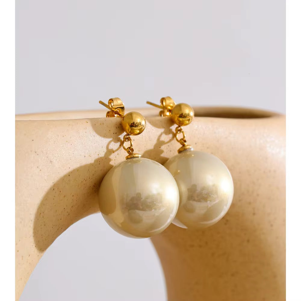Chandni pearl drop earrings by Navera Jewels