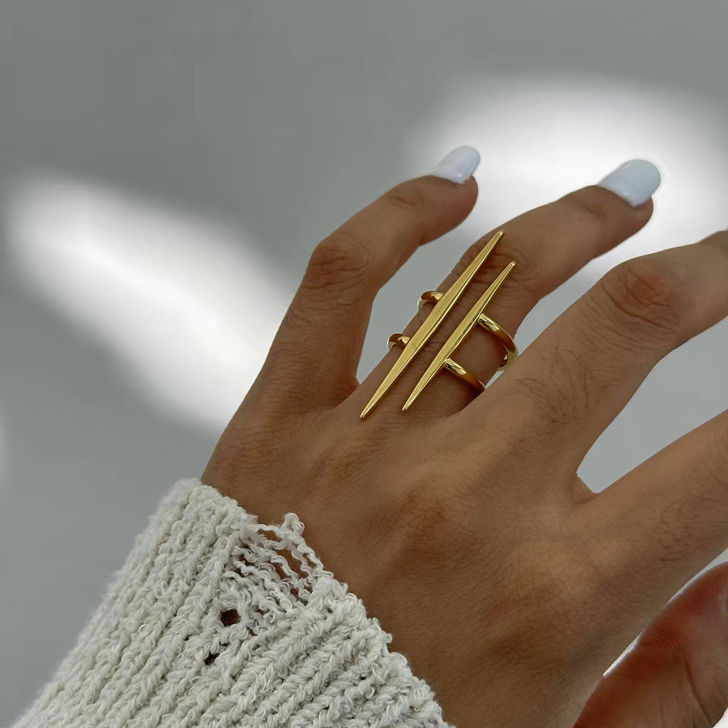Nazm Gold Statement Ring