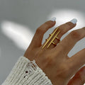 Nazm Gold Statement Ring