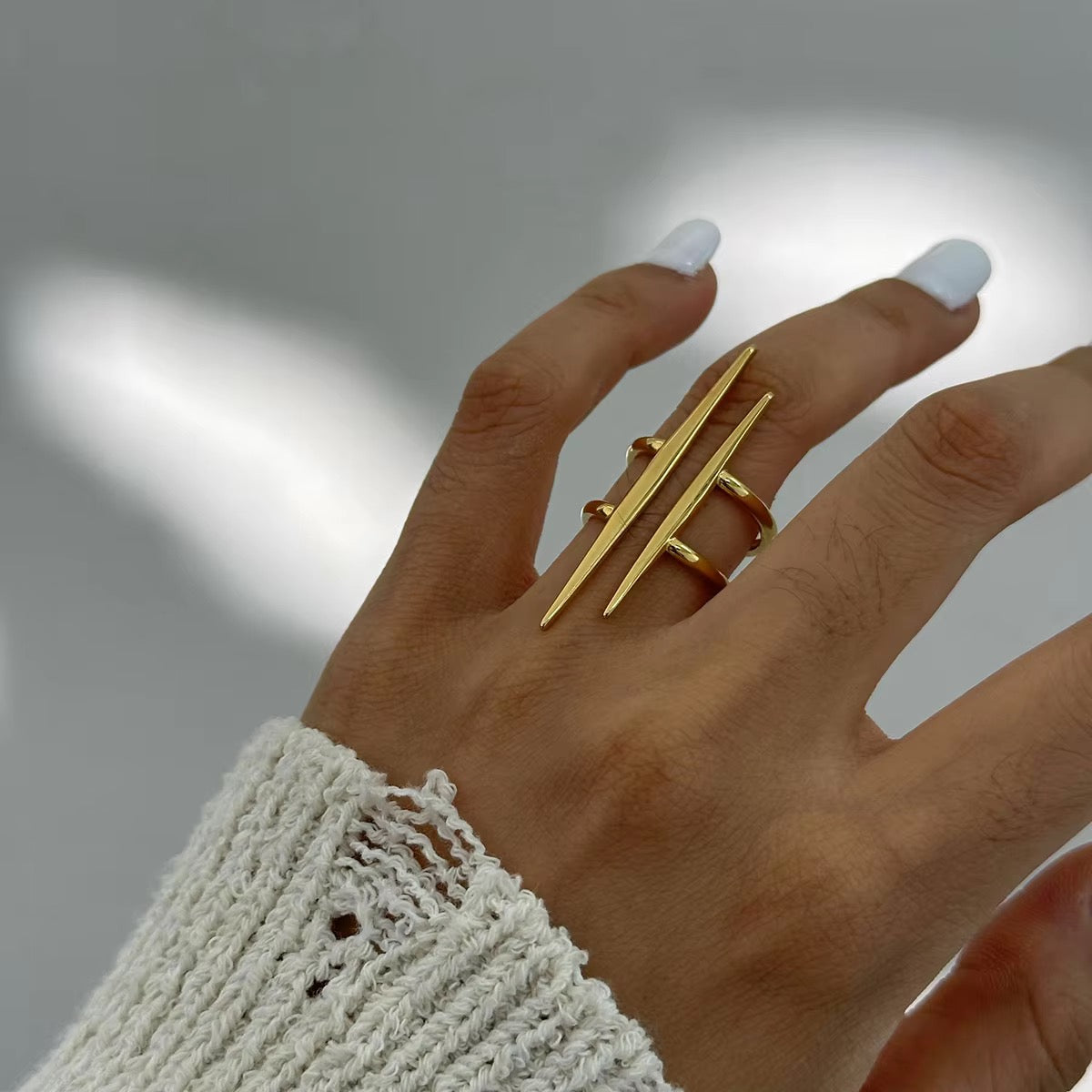 Nazm Gold Statement Ring
