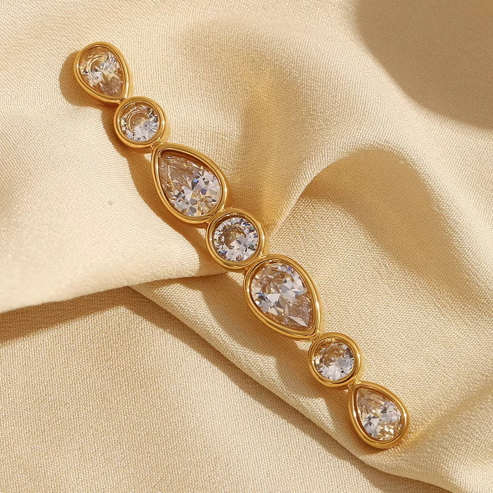 Jhilmil Crystal Bar Brooch