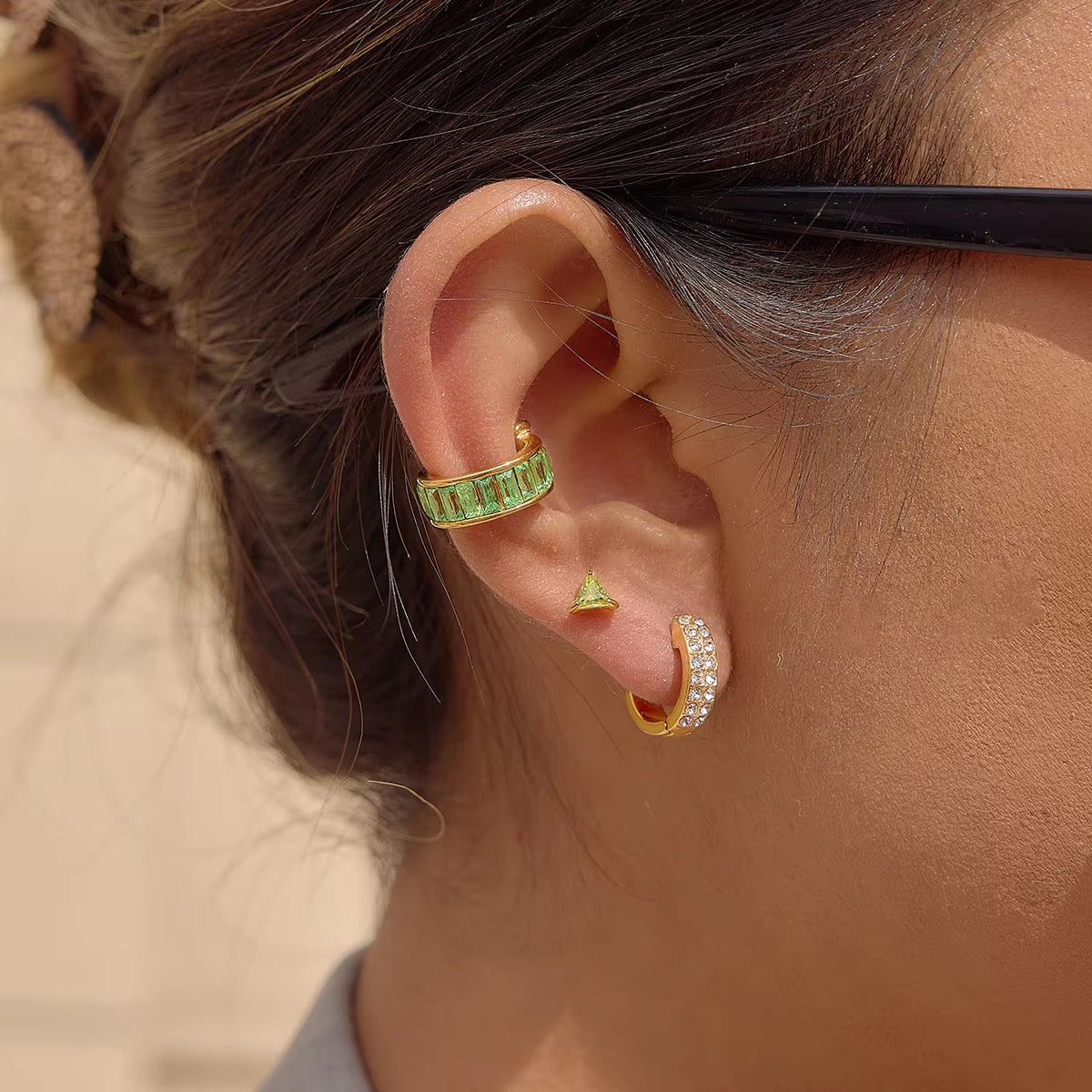 Matcha Ear Cuff and Stud Set