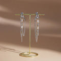 Lila Two-Tone Chain Drop Earrings
