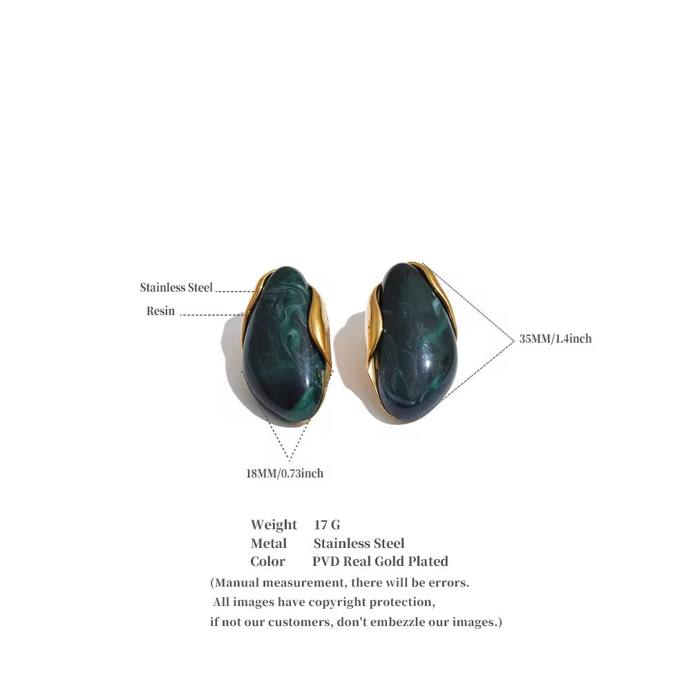 Soirée Resin Stud Earrings