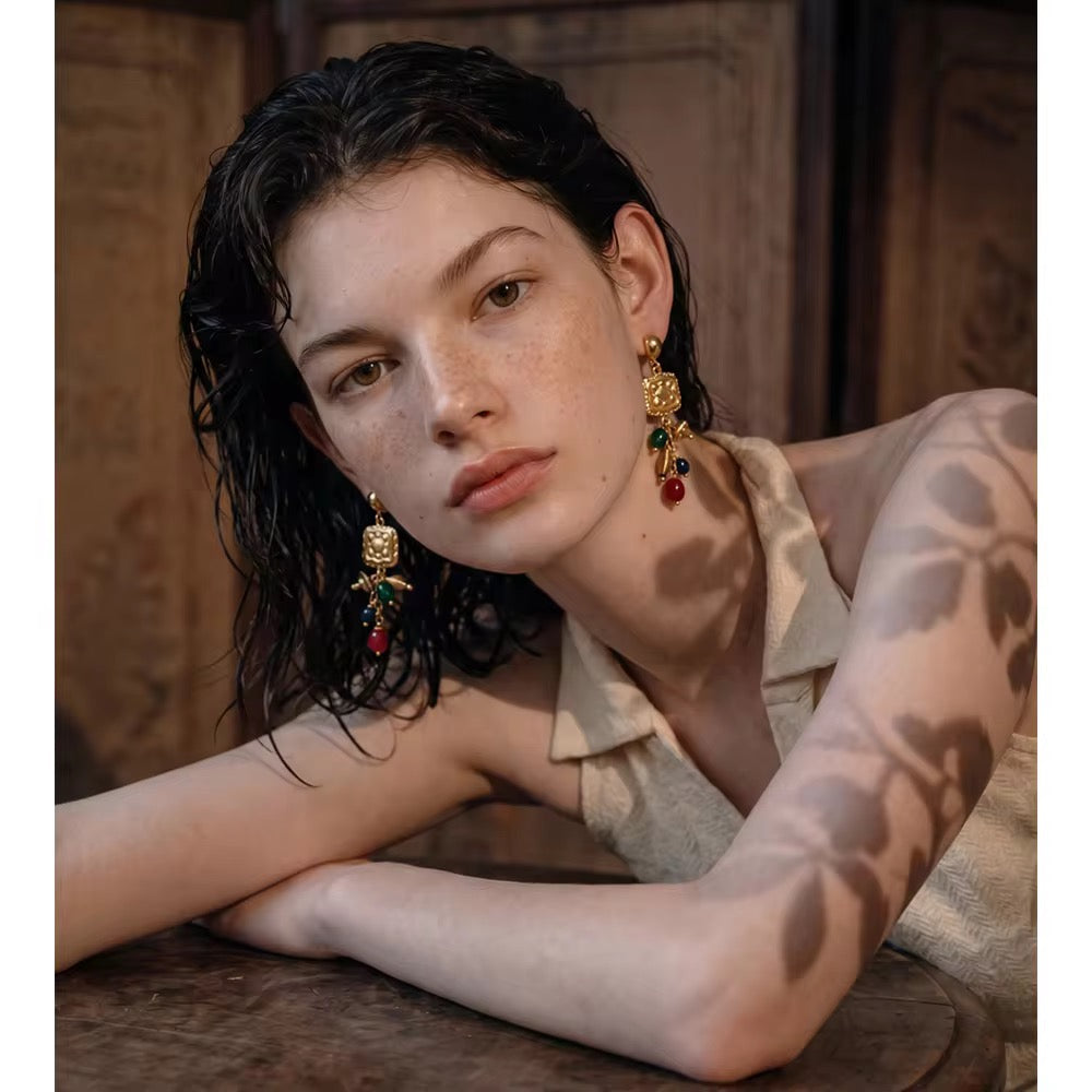 Padma Temple Drop Earrings