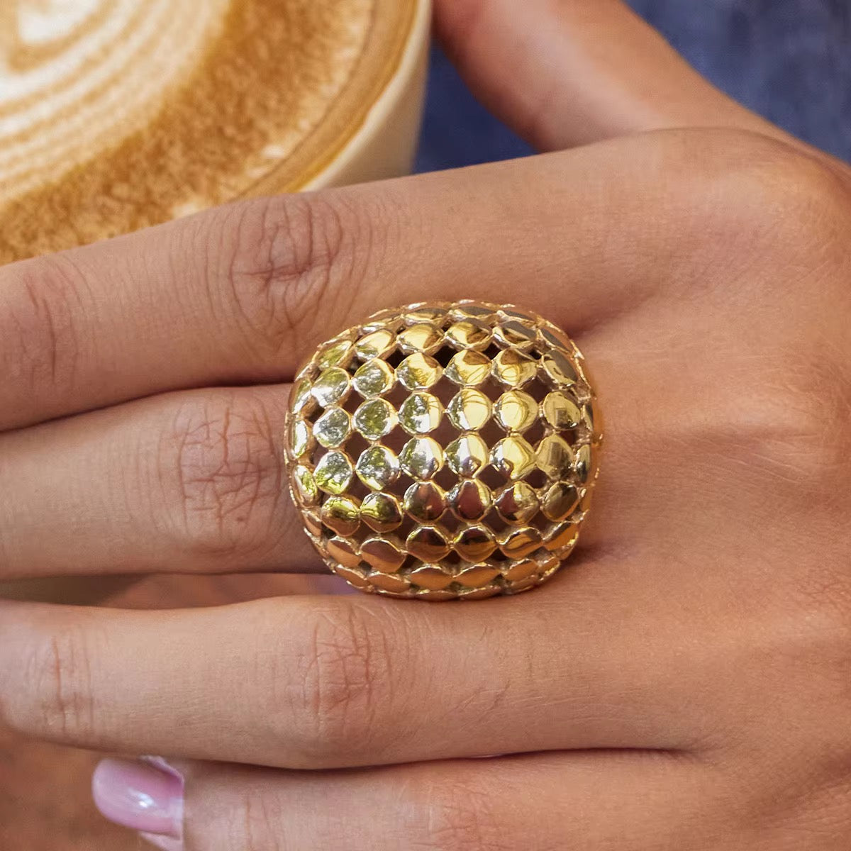 Sona Gold Dome Ring