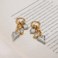 Liv Two-Tone Charm Huggie Earrings