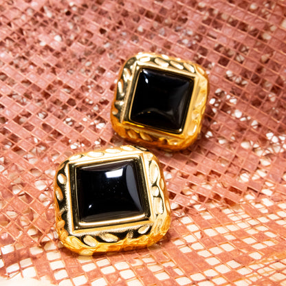 Urban Rani Royal Obsidian Studs