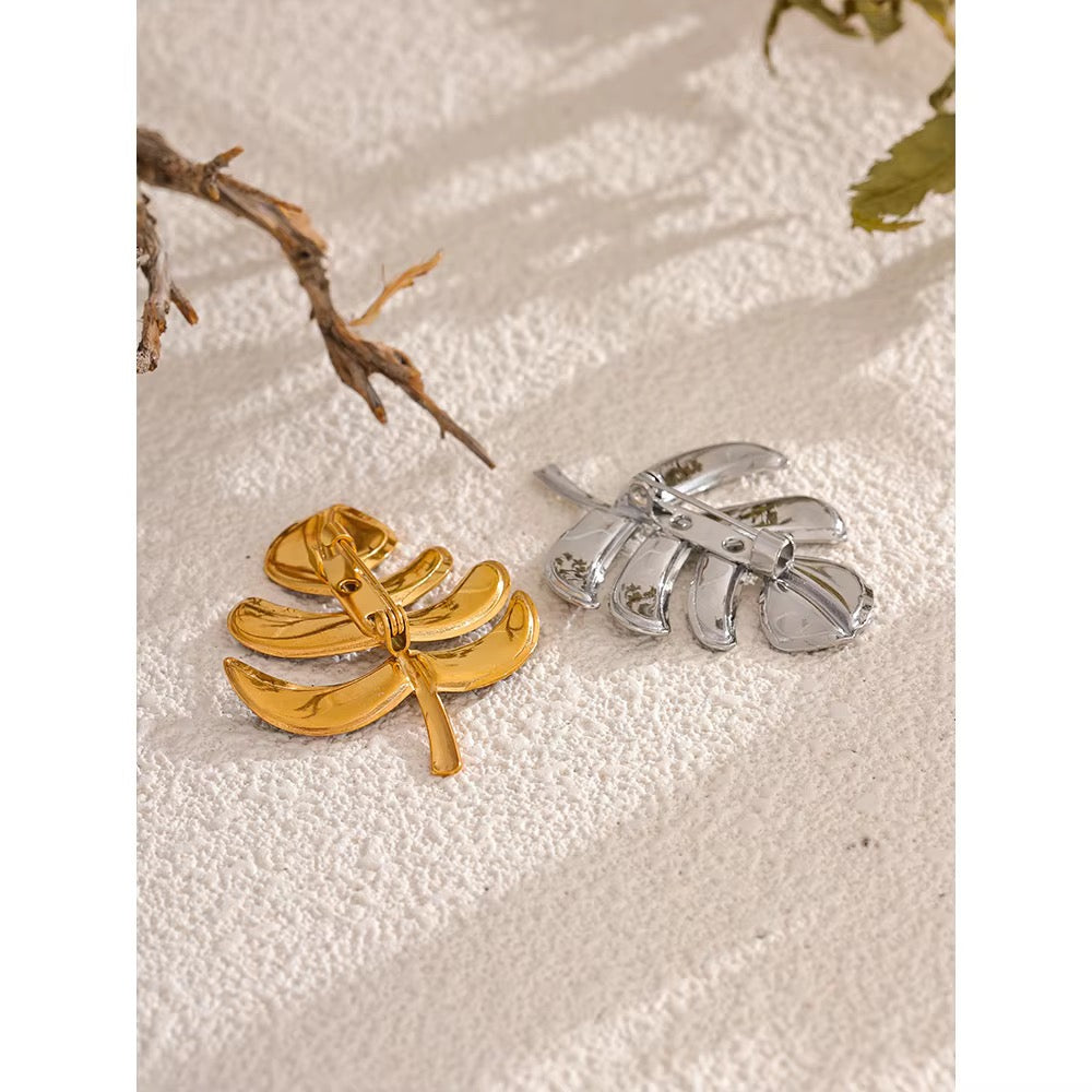 Pankh Leaf Brooch