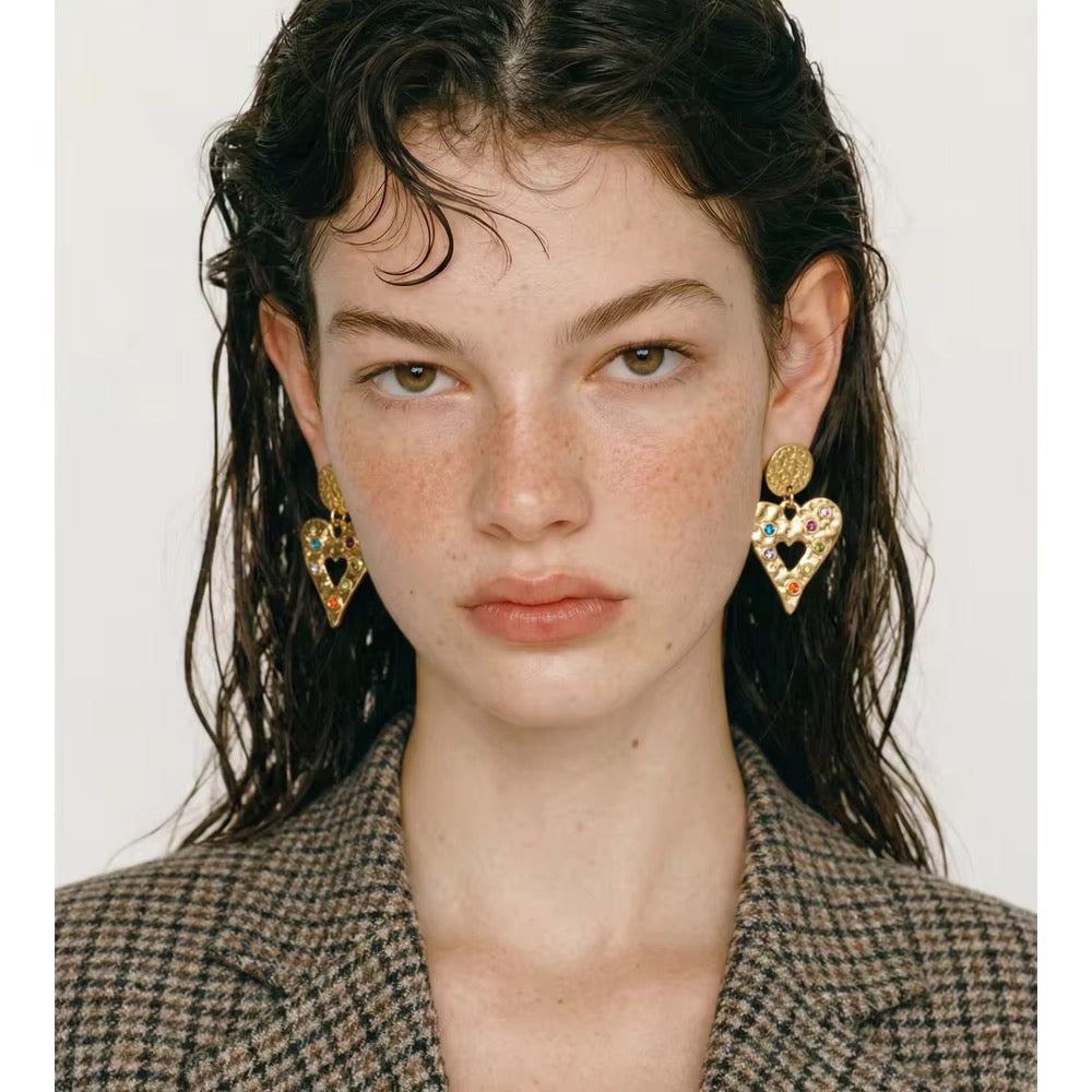 Frida Heart Drop Earrings