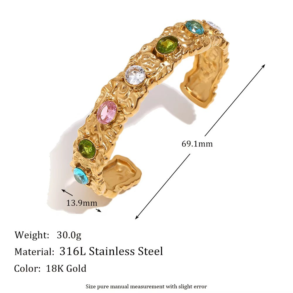 Mehr Gemstone Cuff Bracelet