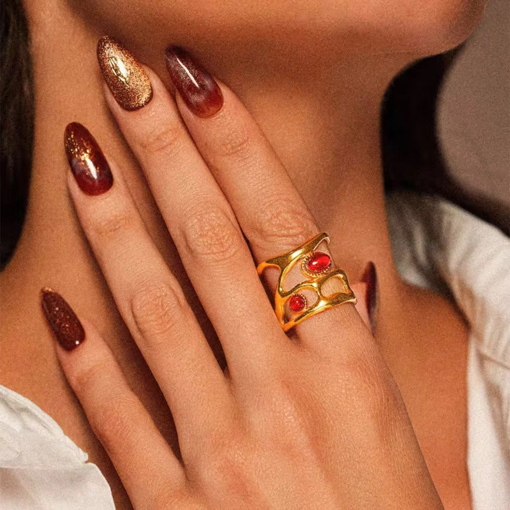 Ruby Waves Ring