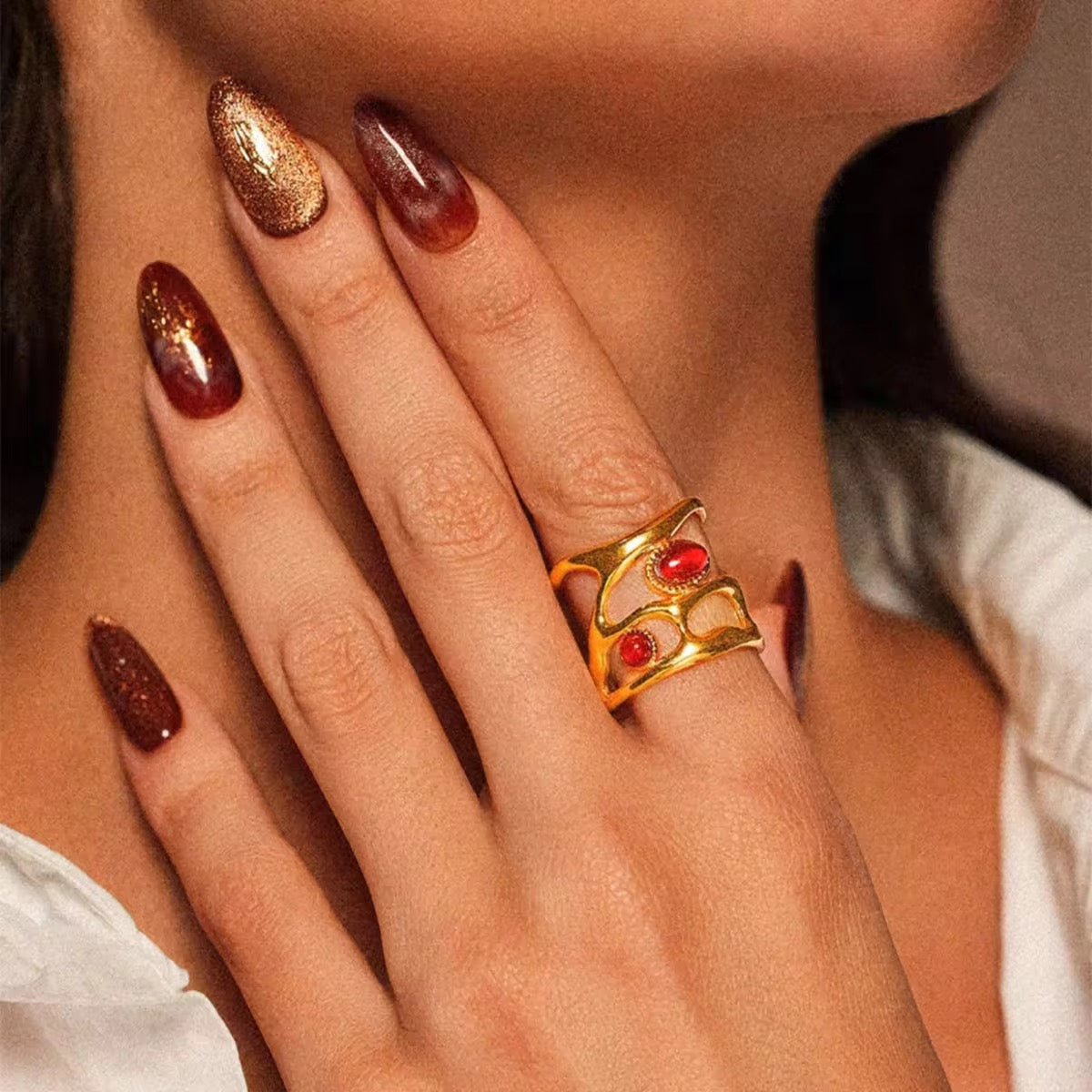 Ruby Waves Ring