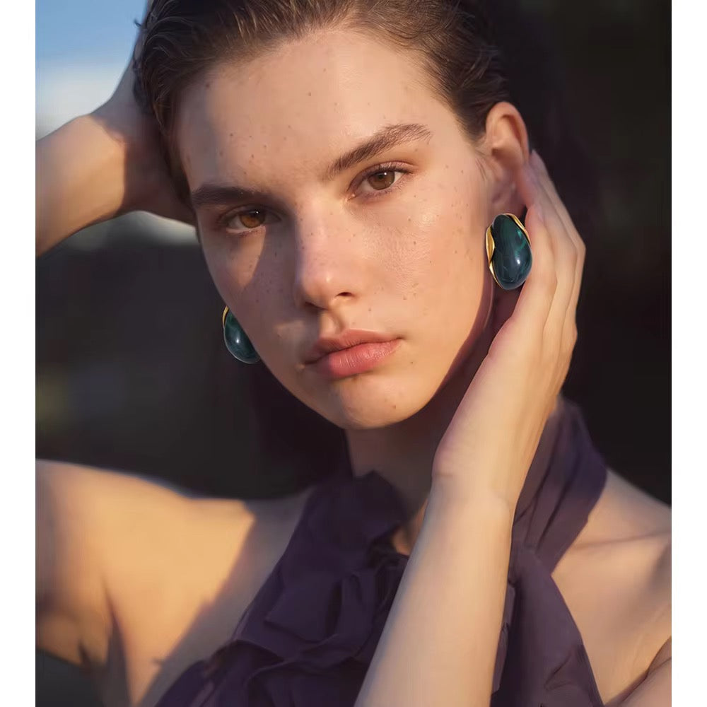 Soirée Resin Stud Earrings