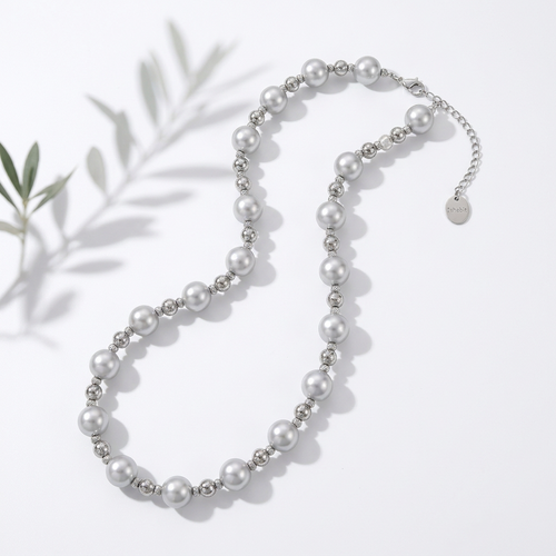 Megh Grey Pearl Necklace