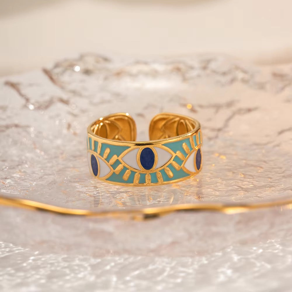 Nazli Evil Eye Enamel Ring